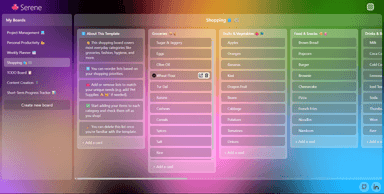 Serene - Personal Kanban Board App