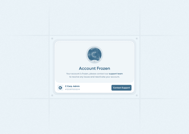 Account Restriction Screen