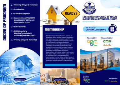 Nigerian Institution of Estate Surveyors and Valuers (NIESV) – 4th Quarterly General Meeting