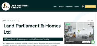 Land Parliament & Homes Website