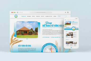 Layout Website Dòng Đức Maria Nữ Vương Hoà Bình