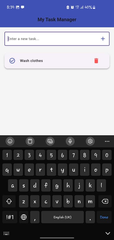 Personal Task Manager App with Flutter