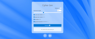 Cipher Gen - Advanced Password Generator