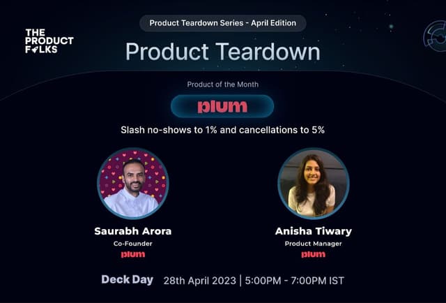 Panelist on The Product Folks x Plum: Product teardown of Telehealth