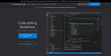Visual Studio Code Homepage Clone