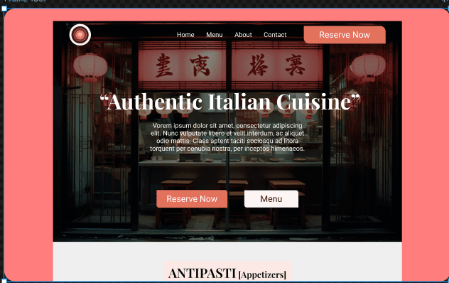 Restaurant Landing Page
