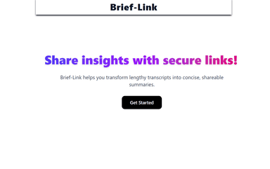 BriefLink-AI-Powered Document Summarizer
