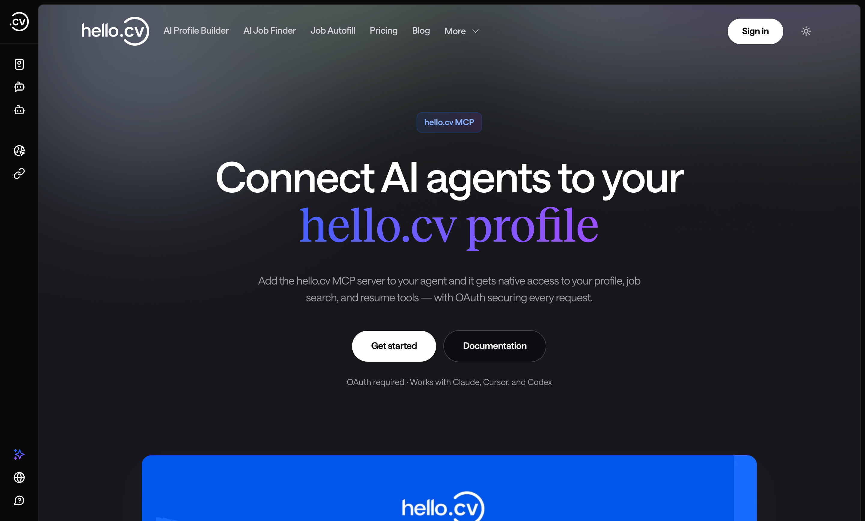 hello.cv MCP Server | Connect AI Agents to Your Profile